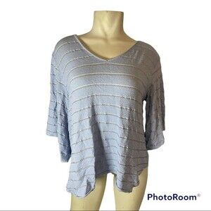 Women’s Baby Blue Blouse 3/4 Sleeves Size Medium